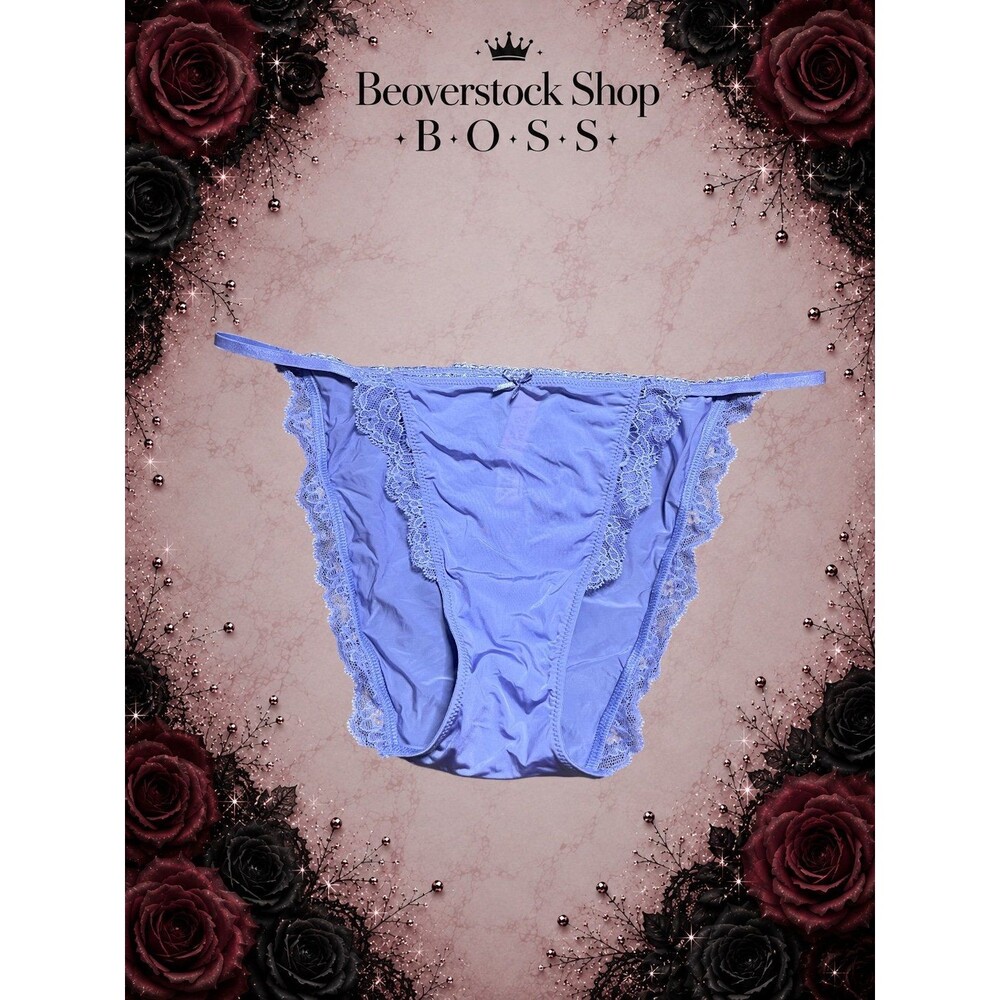 New Victoria’s Secret Satin & Lace Bikini Panty – Periwinkle – Size XL